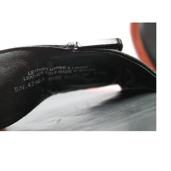 Tory Burch Gabrielle Sandal with Ankle Strap / Size 7.5 / Black Logo Leather - Picture 12 of 12